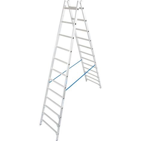 Krause Aluminium-Doppelleiter STABILO 4,60 m Doppelstufenleiter (1/3)