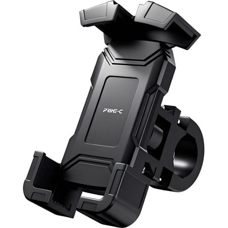 Support de téléphone portable avec clip pour vélo/scooter, compatible avec les écrans de 4 à 6,7 pouces, anti-vibration, déverrouillage par un bouton. (1/3)
