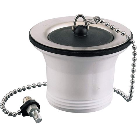 SOMATHERM FOR YOU - BB101 - Tappo di scarico per lavello in acciaio inox, forato Ø50 - Evacuazione 40/49 (1/2)