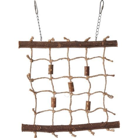 Animal Domestique Ting Corde Natural Living Mur d'escalade Jouet pour Oiseau Murale en Bois (1/3)