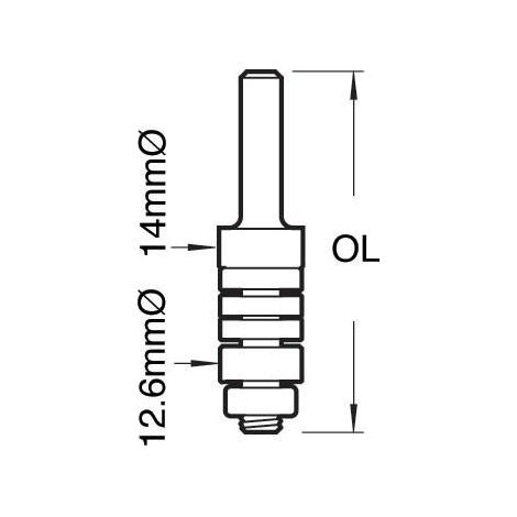 TREND 33/60X1/2 ARBOR 33/60 FOR 1/4 BORE TOOL