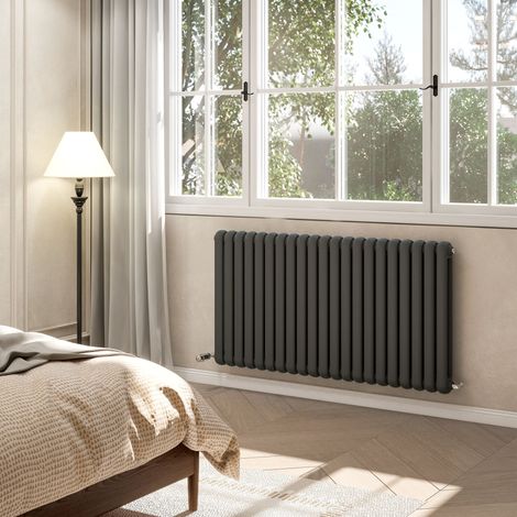 AVER-GROWTH 600x1284mm Horizontal Modern Column Radiator Anthracite (1/5)