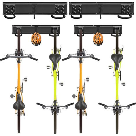 Support mural vertical réglable pour vélos, rangement multiple, VTT, vélo électrique (1/5)