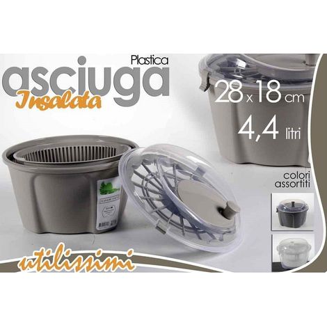 Kaela - Centrifuga Per Verdura Asciuga Insalata 28x18 Cm 4,4 Lt Colori Assortiti 681455 - (1/2)