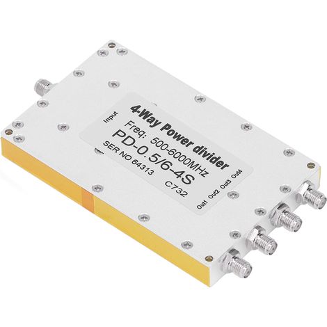 Répartiteur de puissance SMA 4 voies 500 à 6000 MHz, faible perte d'insertion, gain élevé, pour microbande SMA (1/5)