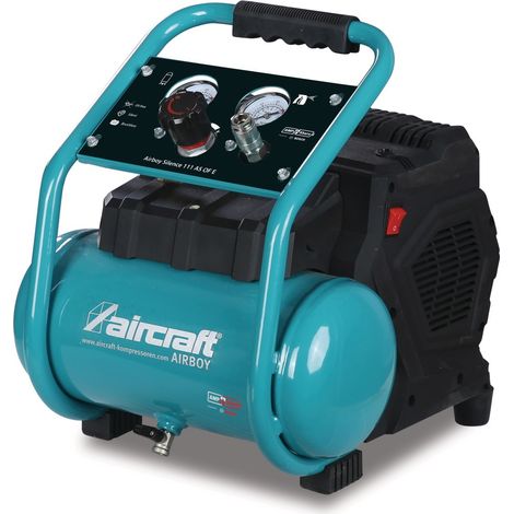 Compresseur d'air à batterie silencieux sans huile cuve 6 L 120 L/min 8 bars 18 V Aircraft AIRBOY SIL111 AS OFE (1/5)