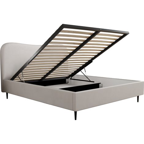 Cama arcón 160x200 con somier Gemma blanco roto