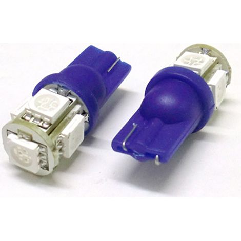 Lampada Led T10 W5W 5 Smd 5050 Blue Luci Posizione 12V (1/3)