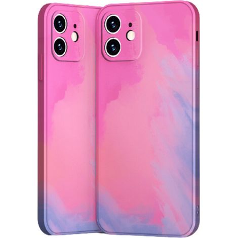 Une coque de protection à bords surélevés pour iPhone 11, fabriquée en silicone liquide, offrant une protection intégrale à 360 degrés pour le téléphone et l'appareil photo, compatible avec la recharg (1/2)