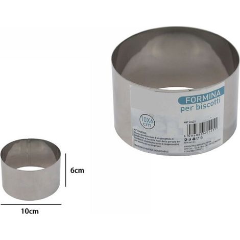 Trade Shop - SET MIT 12 TEILIGEN FORMEN UND AUSSTECHERN FÜR KUCHEN UND AUSKUNFT, RUND, 10 X 6 CM, 60421 - (1/2)