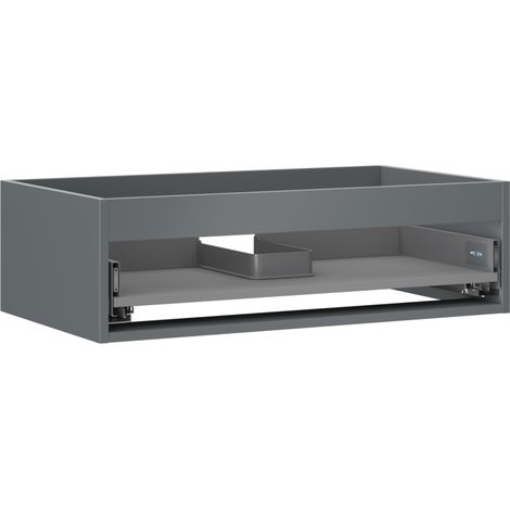 Mexen Box-A Korpus des Waschtischunterschranks 80 cm, 1 Schublade, Graphit matt - 91AX0-0800-235-1-66 (1/4)