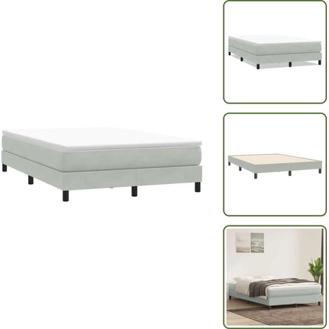 vidaXL Sommier à lattes de lit sans matelas gris clair 140x210 cm (1/5)