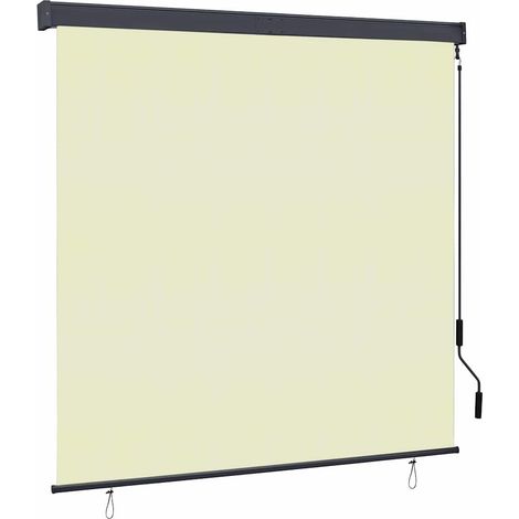 Estor enrollable de exterior color crema 160x250 cm vidaXL