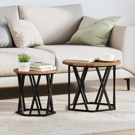 Beistelltisch 2 pcs Altholz Ingenieure Holz und Stahl
