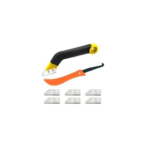 Grattoir joint carrelage 8 Pièces Outil de Décapant à coulis Outils de retrait de la mortier Grattoir pour Carrelage avec Remplacement de Lames pour le Nettoyage de Carreaux de sol Familiaux (1/5)