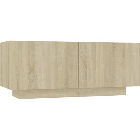 Meuble TV Chêne sonoma 100x35x40 (1/5)