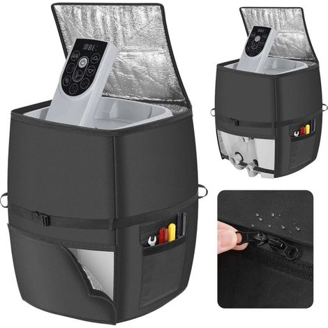 Housse de protection pour pompe de chauffage de spa, , tissu Oxford imperméable avec fermeture éclair, résistante au soleil et aux intempéries, utilisation dans un appartement d'hôtel