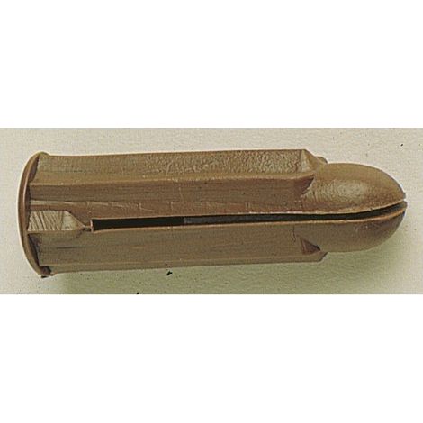 Tarugo con crampon Diámetro 8mm para tornillo de 4/7mm, 15 piezas, marrón