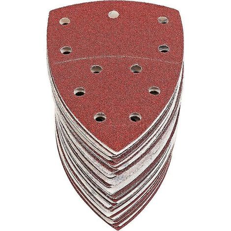 60 feuilles abrasives triangulaires pour ponceuse triangulaire Abrasifs pour ponceuse triangulaire, papier abrasif Delta, 105 x 152 mm, grain P40/60/80/120/180/240 Ternel