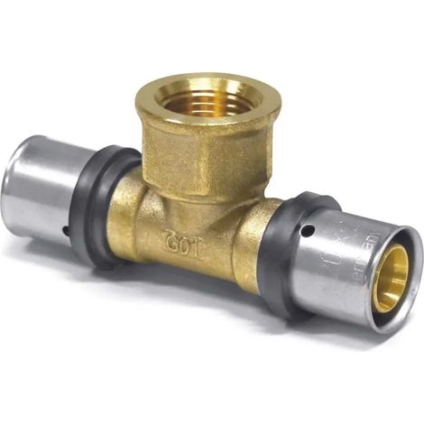 Raccord en T à sertir 26 x 3 - 3/4" IG - 26 x 3 (1/4)