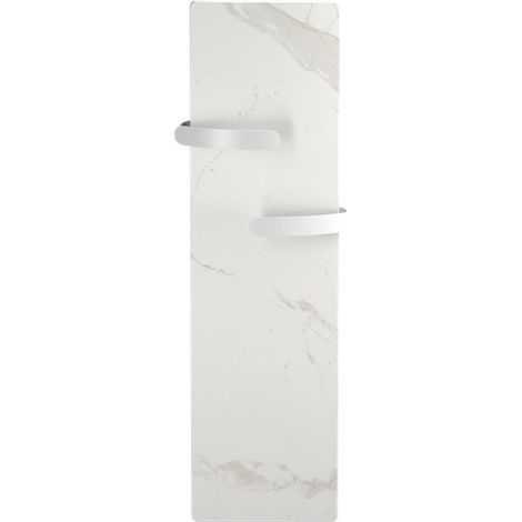 Sèche-serviettes électrique KERAMOS HUG Nativ 1000W Marbre blanc - INTUIS SIGNATURE K164713 (1/4)