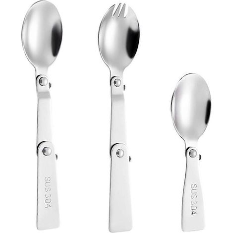 Klapplöffel aus Edelstahl, Outdoor-Reisebesteck, Mini-Löffel