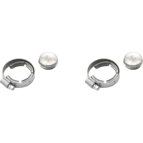 Deux bouchons de vanne EGR en acier inoxydable, 7703083504 et 8200692278, compatibles avec les moteurs Opel et les pièces automobiles. (1/5)