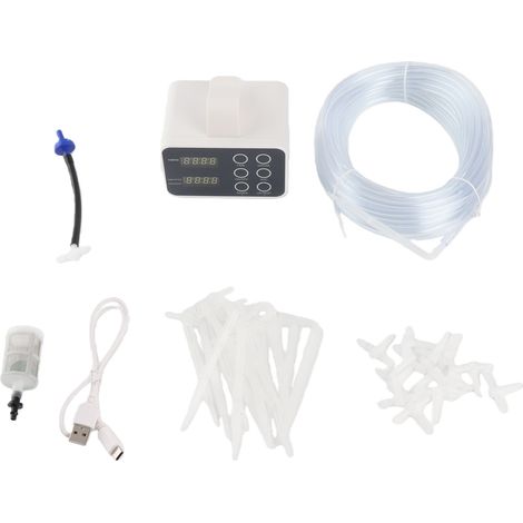 Arroseur Automatique Plantes IP65 Étanche Programmable Kit Irrigation Goutte à Goutte Intérieur Extérieur avec Batterie Rechargeable (1/5)