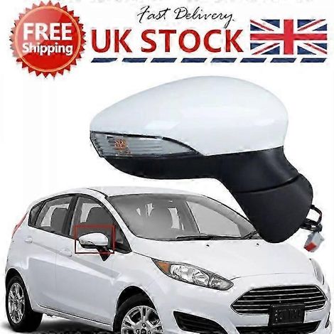 Compatible avec Fiesta MK7 2013-2017, rétroviseur extérieur droit blanc avec dégivrage électrique.