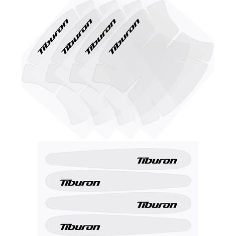 (Convient pour TIBURON) Autocollant transparent pour poignée de voiture, accessoire extérieur auto, compatible avec Hyundai Getz, GRANDEUR, NEXO, PALISADE, SANTAFE, STAREX, TIBURON et VENUE (1/4)