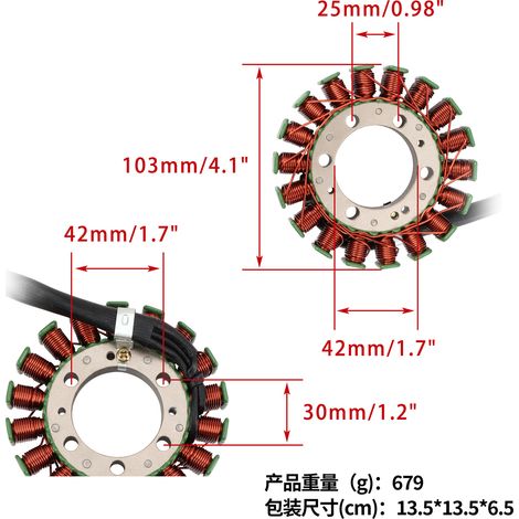 Stator ignition coil accessories compatible with VFR400 scooter off-road manufacturer 31120-MR8-781 (1/4)