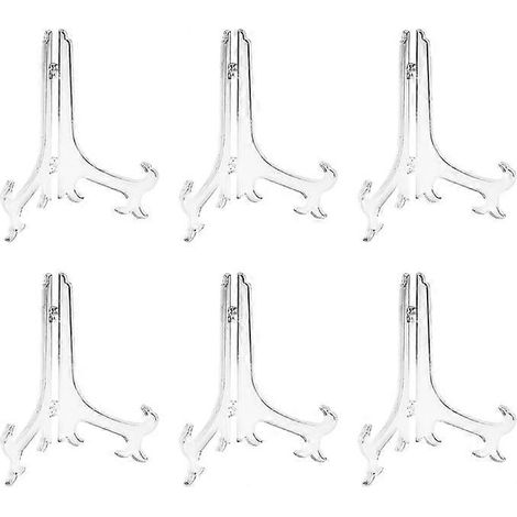 Chevalets ou supports/porte-photos en plastique transparent pour photos ou autres objets lors de mariages, décorations intérieures, anniversaires (1/5)