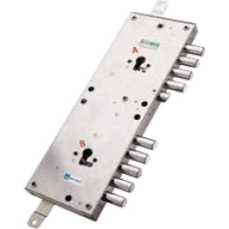 SERRATURA METALLO APPLICARE 85574 MOTTURA - DOPPIO F.SAGOM M2 TRIPL+SCR IP.MM 28 E.MM 63 DX - 1 pezzo (1/3)