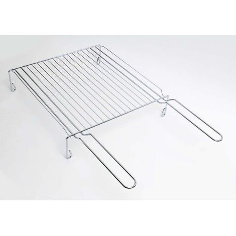 GRILLE SIMPLE SUR PIEDS 40X37 ACIER CHROME