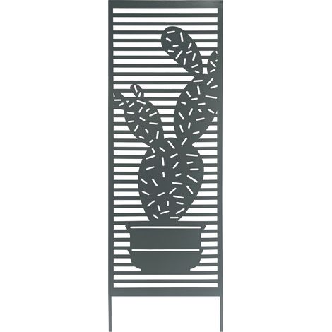 Nortene – Treillis métal décoratif à planter pour grimpantes – 120 cm de hauteur – 33 cm de largeur – Motifs ajourés en découpe laser – Bleu/vert (1/3)