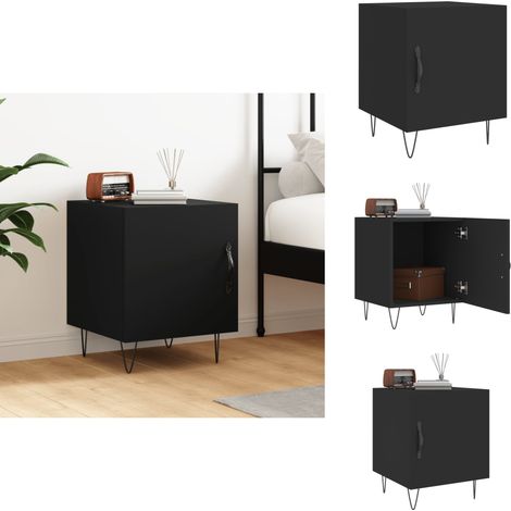 Table de chevet noir 40x40x50 cm bois d’ingénierie - Table De Chevet - Meuble De Chambre - Armoire De Chevet - Commode - Design Moderne (1/5)
