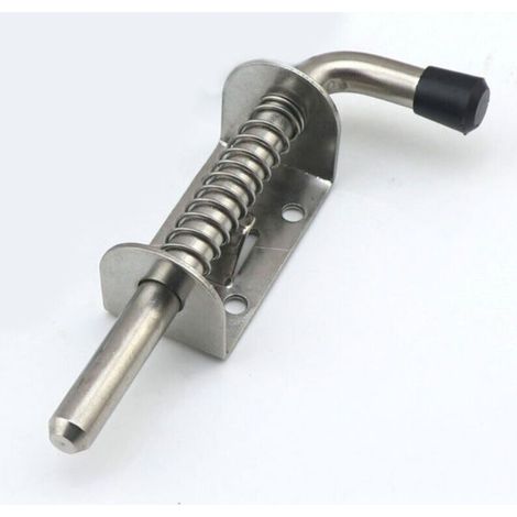 Lntyq Lot de 2 loquets à ressort pour porte de garage, boulons à ressort en acier, loquets et boulons de porte 130 mm pour porte de garage, abri de jardin