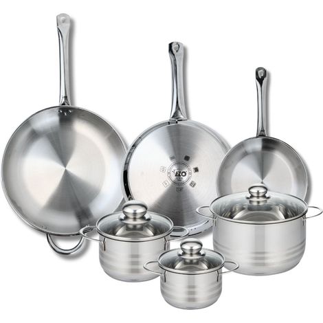 Ensemble de 3 Poêles de cuisson 24, 28 et 32 cm et 3 faitouts 14, 16 et 20 cm Elo Profi Brillant (1/5)