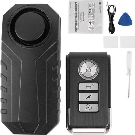 Alarme antivol de moto 113dB Système de sécurité de protection sans fil avec télécommande (1/4)