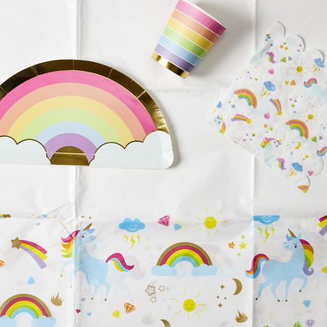 Nappe En Papier Licorne 137x183cm (1/3)