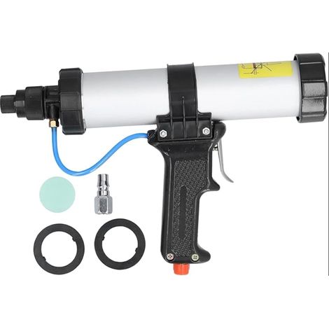 Pistolet à calfeutrer pneumatique à air, sans fil de 310 ml avec régulateur de débit d'air, en alliage d'aluminium léger (1/5)