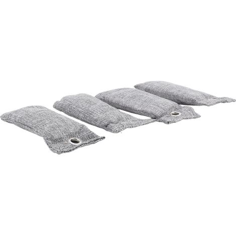 Lot de 4 sachets de charbon actif pour absorber les odeurs, désodoriser les chaussures et la voiture, purifier l'air au charbon de bambou pour la maison. (1/5)