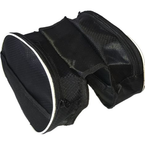 Sacoche de cadre de vélo, sac étanche, convient aux vélos de route et aux VTT, équipement de cyclisme et accessoires de vélo, noir. (1/5)