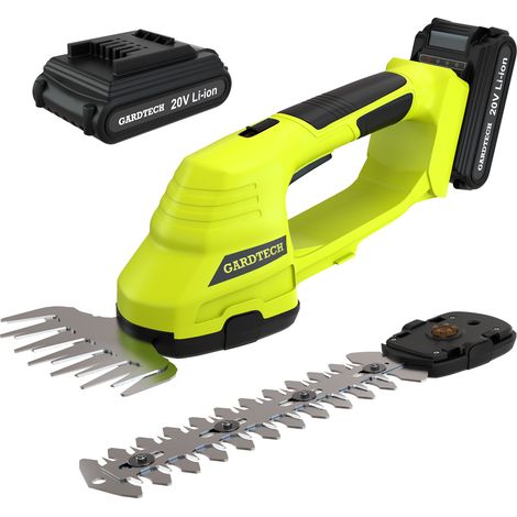 GARDTECH Taille haie sans Fil 20 V, avec Lames Plus Larges, 2000 mAh, Lithium-ION 2 en 1, sans Outil, avec Batterie et Chargeur (1/5)