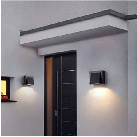 Applique murale LED extérieure - Design moderne et simple Étanchéité IP65 - Extérieur - Blanc froid noir (1/5)