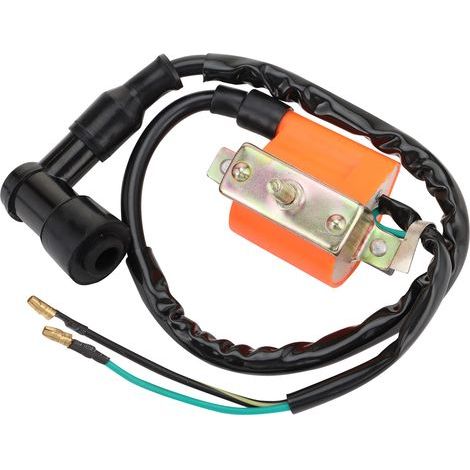 High-performance ignition coil/high-voltage coil, compatible with 50cc, 70cc, 90cc, 110cc and 125cc scooters. Suitable for scooters, quads, mopeds and off-road vehicles. (1/4)