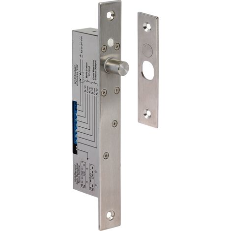 Serrure pêne piston 2 contacts rupture 12-24V DC - SEWOSY - SPP3T2C (1/2)