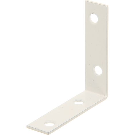 Équerre de chaise – plastifiée blanche – 60  x 60  x 16 mm –  Marque Alberts (1/2)