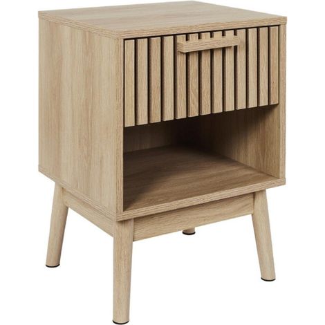 Table de Chevet Avec Tiroir "Klaus" 55cm Marron (1/5)