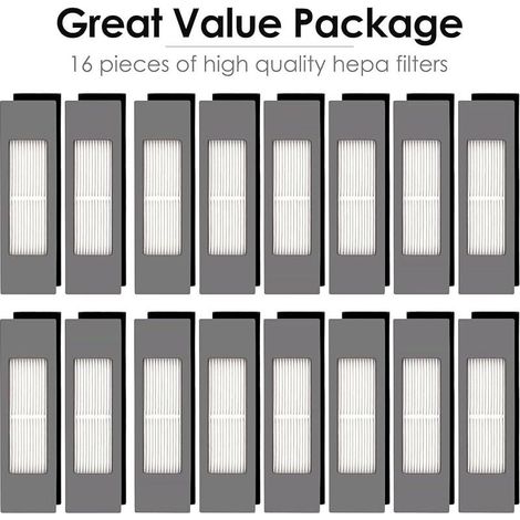 (16 Pièces) N10 Filtre HEPA Pour Robot Aspirateur Ecovacs DEEBOT OZMO N10 N10 Plus 920 950 T8 AIVI Max T9 T5 N5 N7 N8+ N8 Pro Plus (1/3)